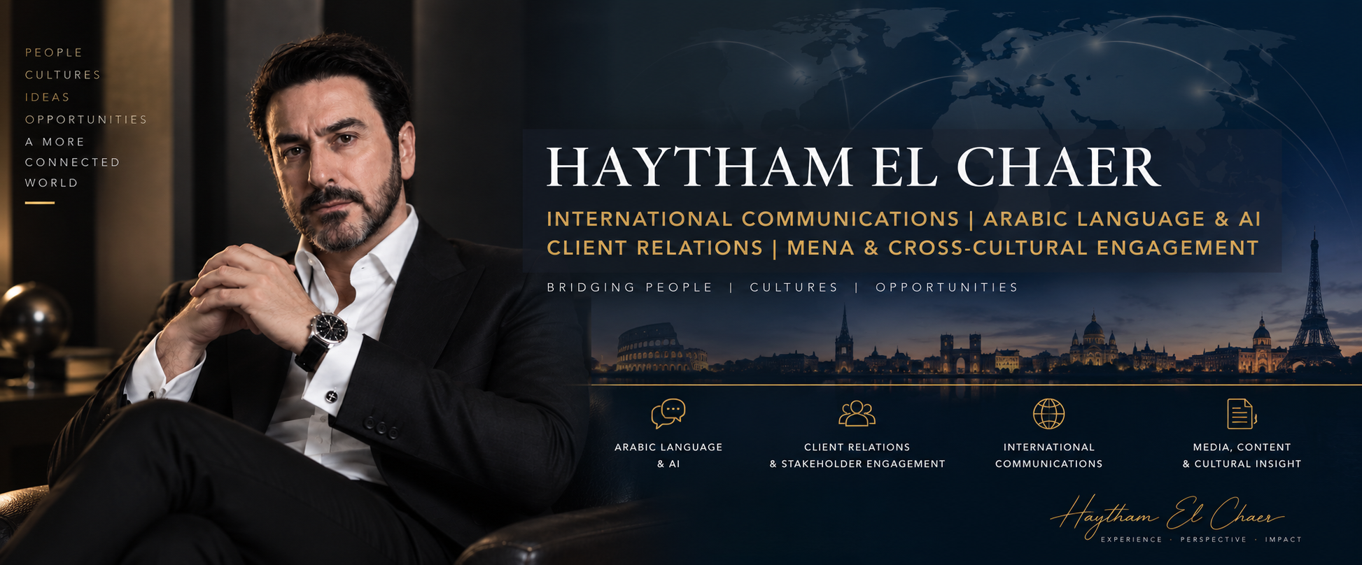 Haytham El Chaer — International Communications, Arabic Language and AI, Client Relations, MENA and Cross-Cultural Engagement